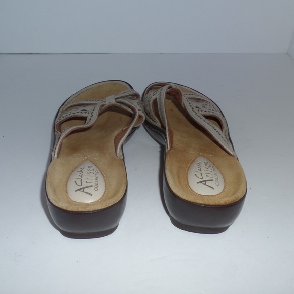 Clarks Artisan Collection Leather Cut-Out Sandals - Picture 3 of 5